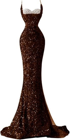 Sequined Slit Dress