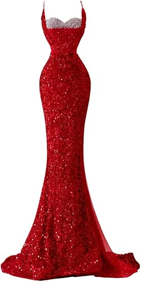 Sequined Slit Dress