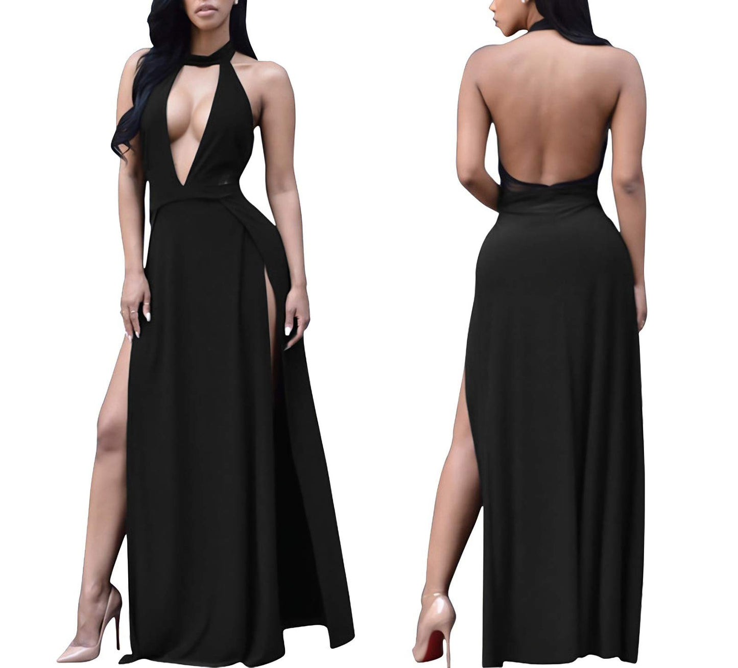 Velius Wrap Pleated Maxi Dress