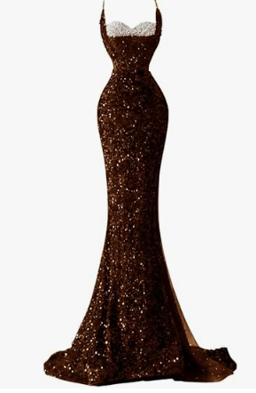 Sequined Slit Dress
