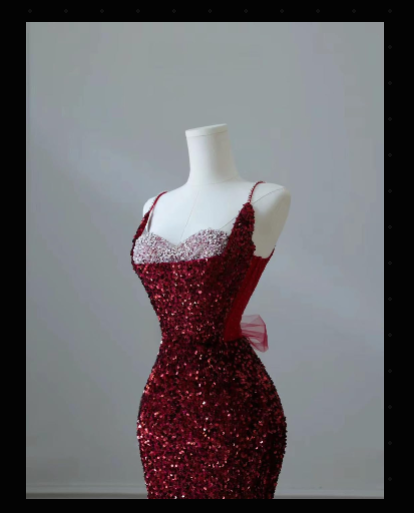 Sequined Slit Dress