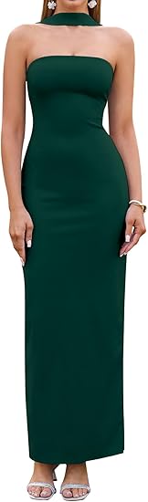 Elegant Halter Cocktail Party Dress