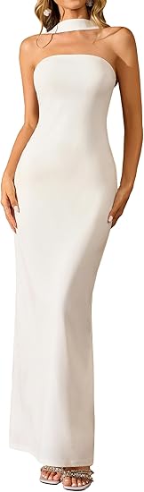 Elegant Halter Cocktail Party Dress