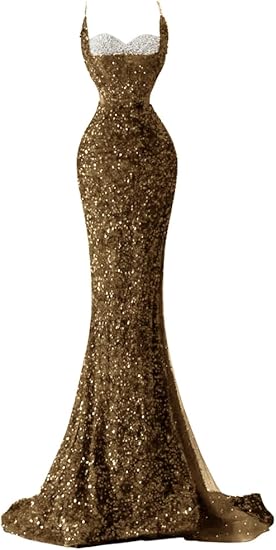 Sequined Slit Dress