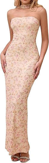 Elegant Halter Cocktail Party Dress