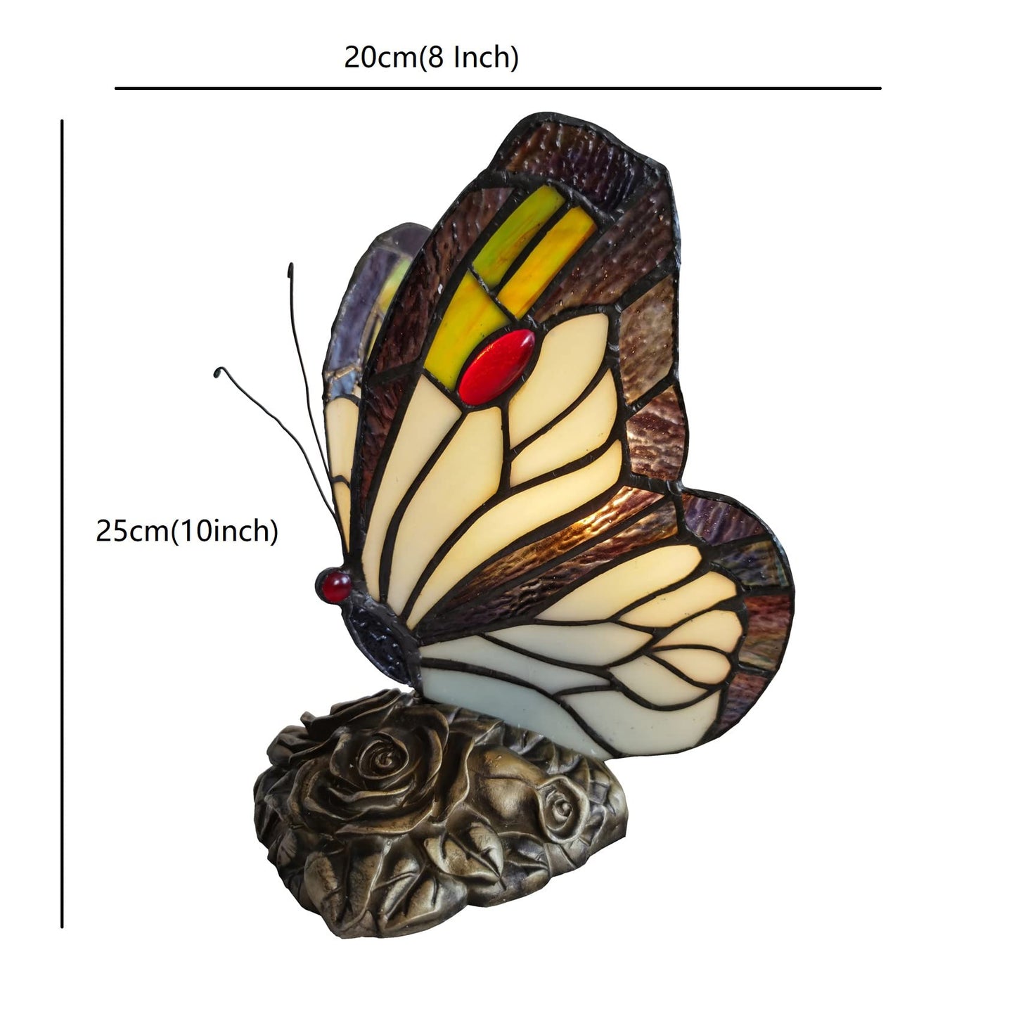 Tiffany Style Blue Fairy Butterfly Nightstand Table Lamps
