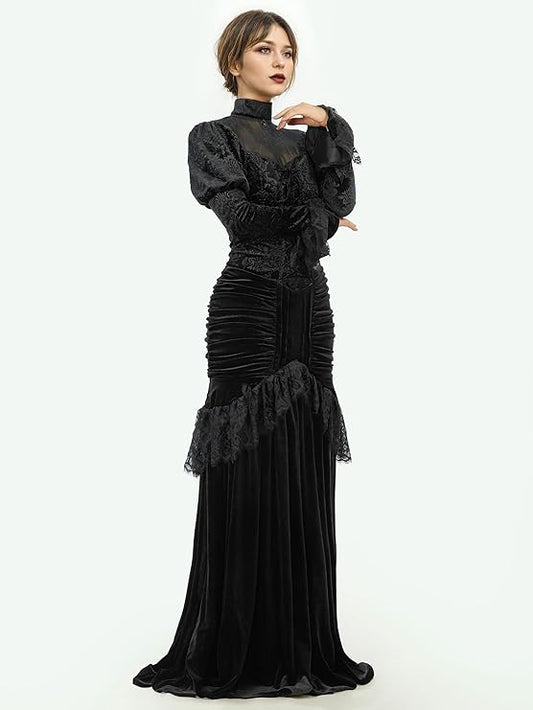 Victorian Velvet Day Dress
