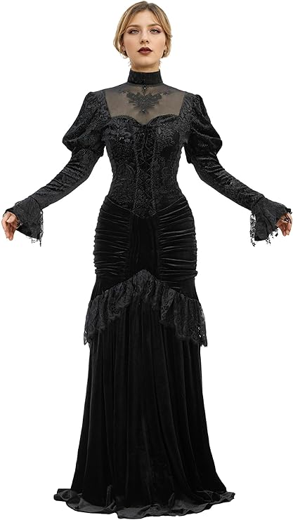 Victorian Velvet Day Dress