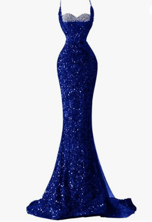 Sequined Slit Dress