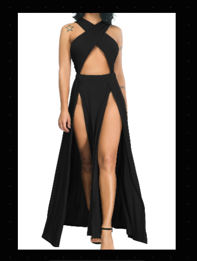 Velius Hollow Out Halter Wrap