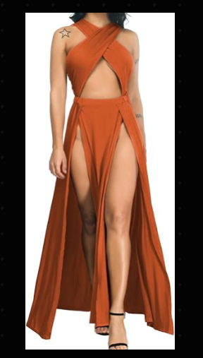 Velius Hollow Out Halter Wrap