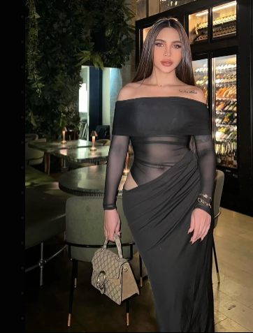 Sheer Off Shoulder Evening Dress