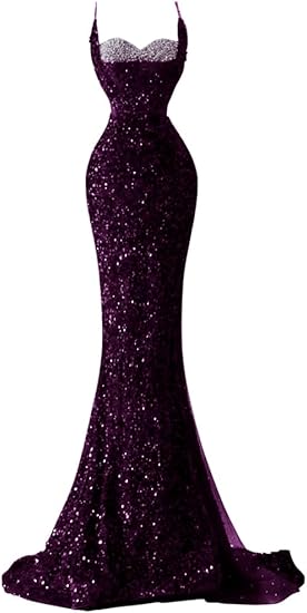 Sequined Slit Dress